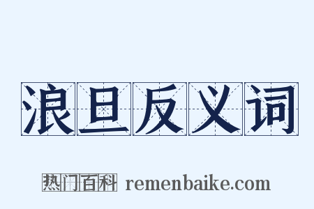 浪旦反义词是什么意思的图片